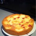 Gâteau pommes framboises