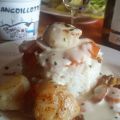 Coquilles St-Jacques sauce cancoillotte