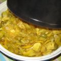 Tajine de poulet aux poireaux, citron, amandes[...]