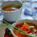 Soupe glacée de tomates et poivron (et au[...]