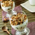 Verrines de fromage blanc au muesli