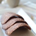 Tuiles aux amandes, cacao et pralin