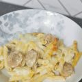 Pennes Alfredo aux saucisses