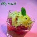 Granité passion sur lit de fraises et confit de[...]