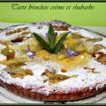 Tarte briochée à la crème vanille et rhubarbe