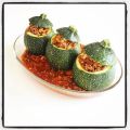 Courgettes rondes farcies à la viande hachée,[...]