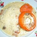 Tomates farcies aux champignons lardons chevre,[...]