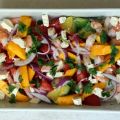 Salade de crevettes, de mangue et d'avocat