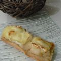 Tartines brie, poire et moutarde