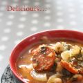 Soupe espagnole de légumes au chorizo