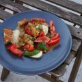 Tomates-mozza revisitées genre panzanella