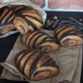 Le pain au chocolat bicolore au praliné