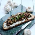 Ma tartine chèvre/champignons