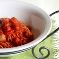 Spaghettis, sauce tomate et boulettes de viande