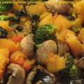 Poêlée d'automne au potiron, champignons,[...]