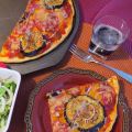Pizza au chorizo et aux légumes grillés