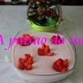 Mousse de morango com chocolate branco