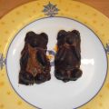 Oursons au chocolat fourrés au dulce de leche