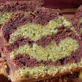 Cake marbré, chocolat pistache (Vegan)