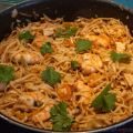 Nouilles Pad Thaï aux crevettes improvisées