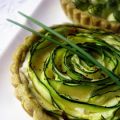 Tartelettes au thé matcha et aux courgettes.,[...]