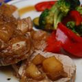 Filet de porc caramélisé aux pommes