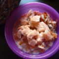 Risotto saumon, champignons, carottes pour bébé