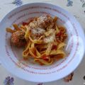 Fettuccine aux boulettes de porc