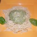 Spaghettis au pistou de courgettes, Recette[...]