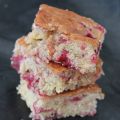 Blondie framboise-amandes-chocolat blanc