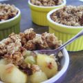 Crumble express pomme - rhubarbe