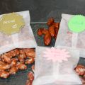 pralines au sirop cola, bubble gum et pêche