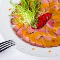 Carpaccio de canard à l’orange