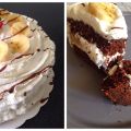 Gâteau Chocolat Banane fourré de chantilly