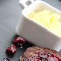 Tournedos de biche de cerf, purée de panais,[...]