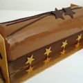 Bûche de Noël 2014 : chocolat et caramel