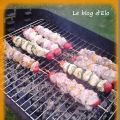 Brochettes de veau poivron jaune, tomates[...]