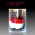Mousse de fromage blanc et coulis de cerises