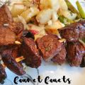 Brochettes de boeuf mariné
