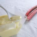 Crème dessert à la rhubarbe et lait d'amande