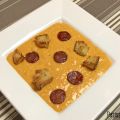 Velouté de maïs et poivrons