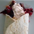 Wraps aux merguez et au chou rouge