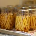 Haricots frais en bocaux