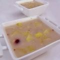 Flan pomme, poire, cranberries au lait de riz