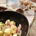 Gnocchis au pesto & poitrine fumée