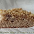 Gateau fraise banane et crumble à l'amande