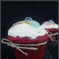 Red velvet cupcake pour Halloween
