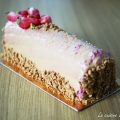 Bûche de noël mousse de framboise, pistache,[...]