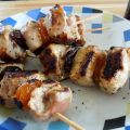 Brochettes de mignon de porc aux fruits secs
