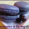 Macarons à la myrtille (meringue italienne)